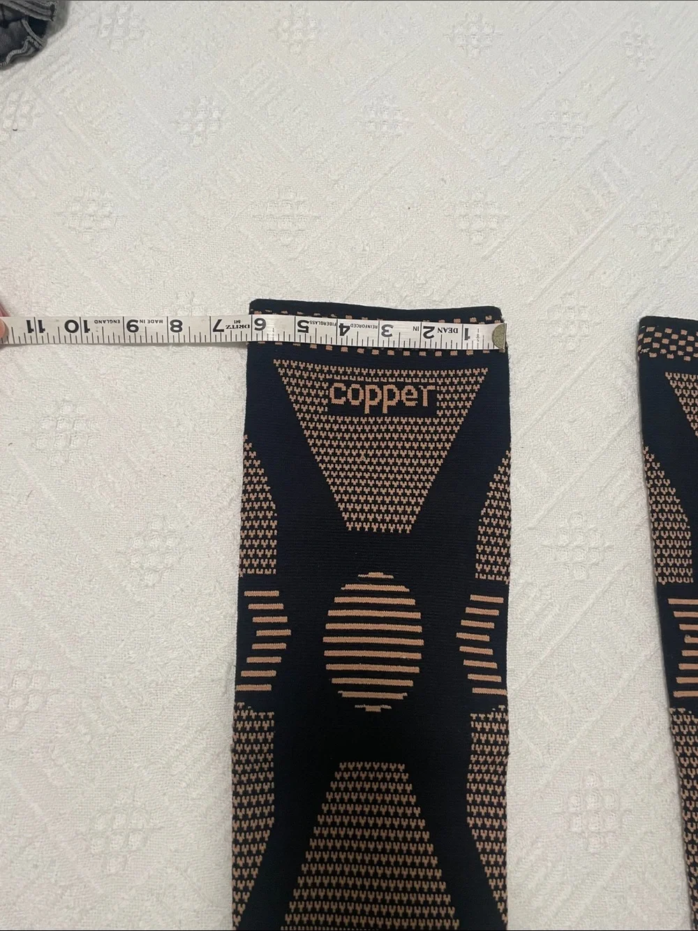 2 Copper Compression knee leg Sleeves in Black and Copper